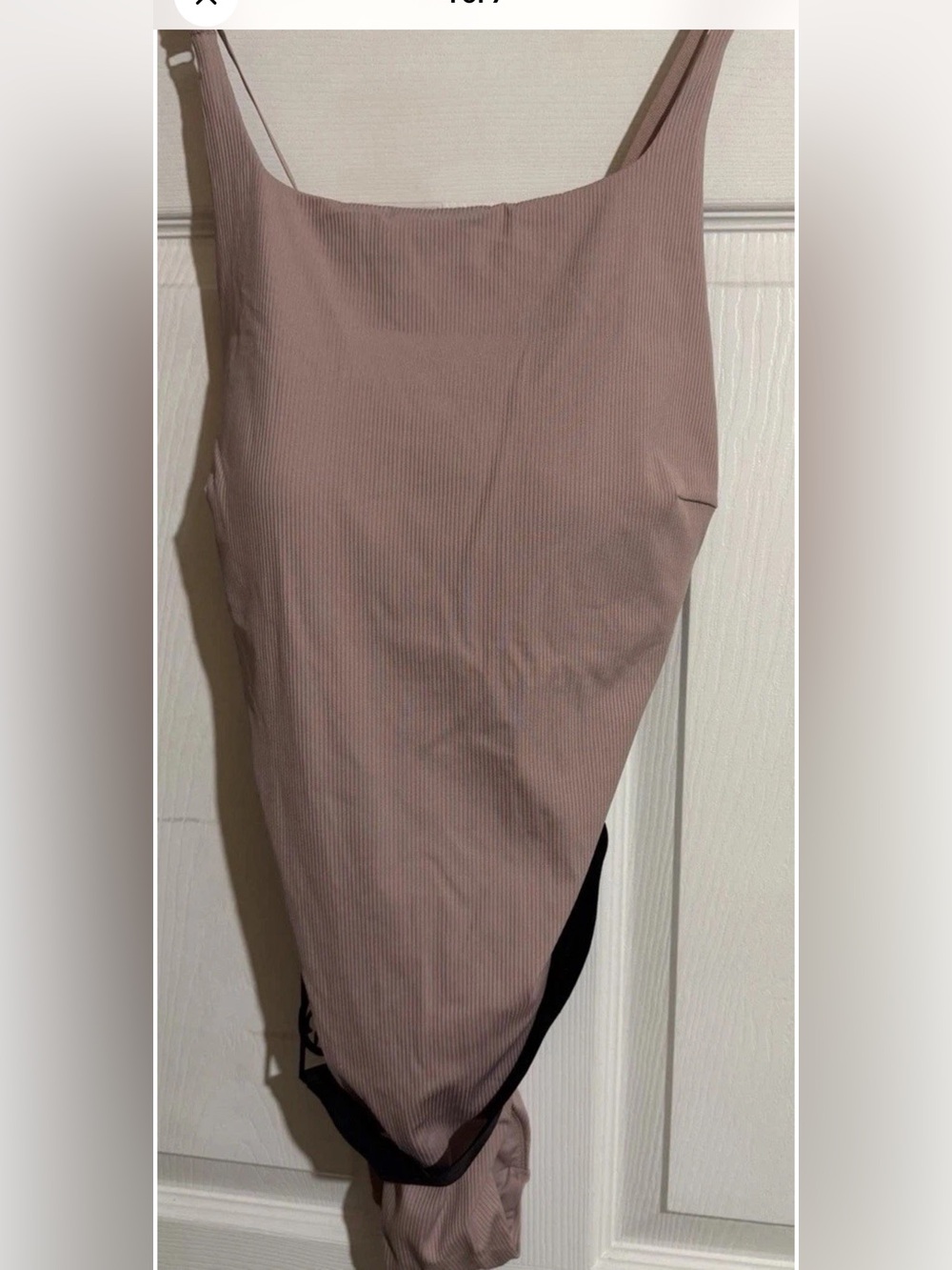 Victoria's Secret Women L Taupe Ribbed
Solid One Piece Swimsuit Adjustable
Strap